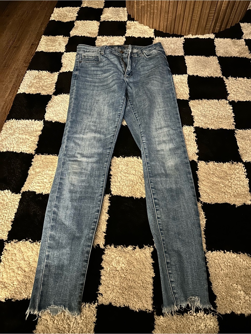 Just USA Women's Skinny Jeans in Washed Blue Denim